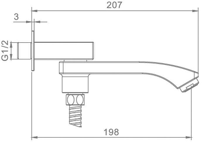 Излив для смесителя Raglo R473.70.09 цвет Графит матовый