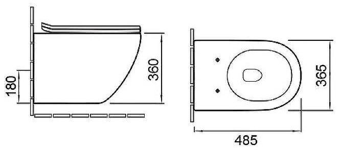 Унитаз Vincea Globo VT1-14SMB подвесной Черный матовый с сиденьем Микролифт