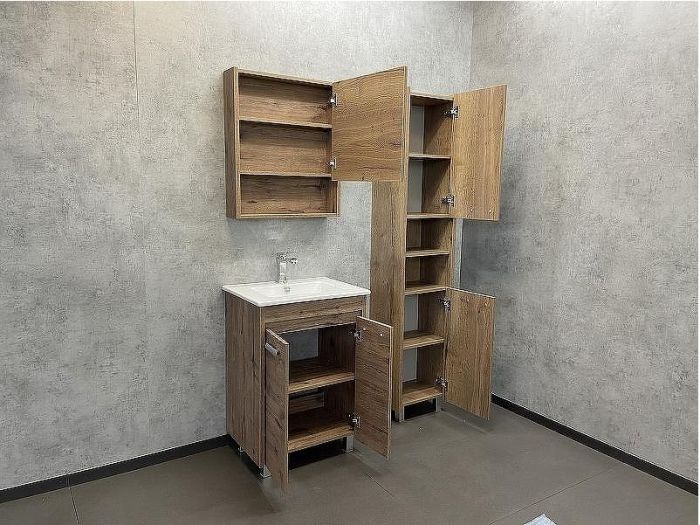 Зеркальный шкаф Comforty Марио 60 00-00004158 Дуб темный