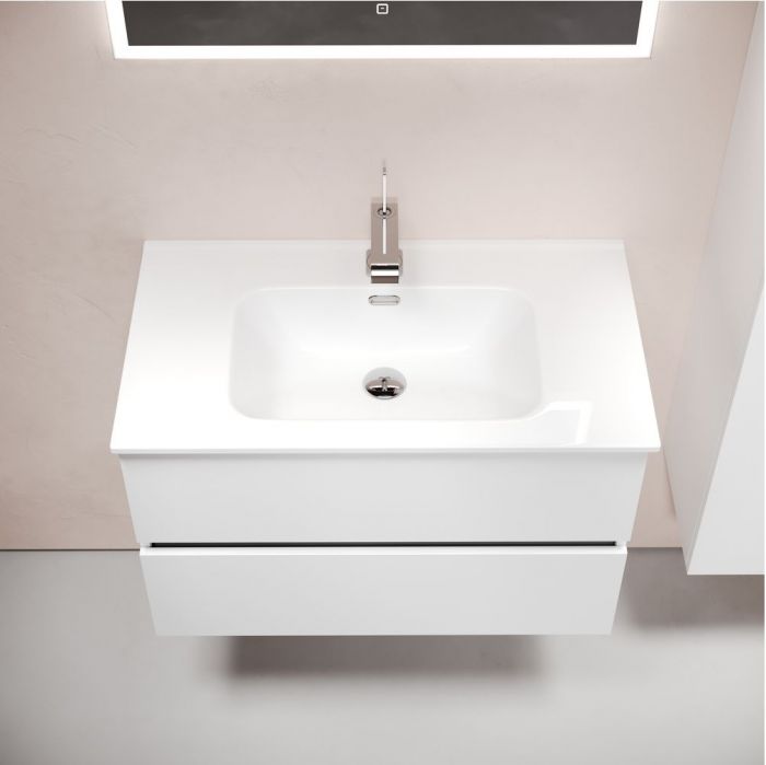 Тумба подвесная SANCOS под раковину Urban, белый глянец 790х450х550, UR80W