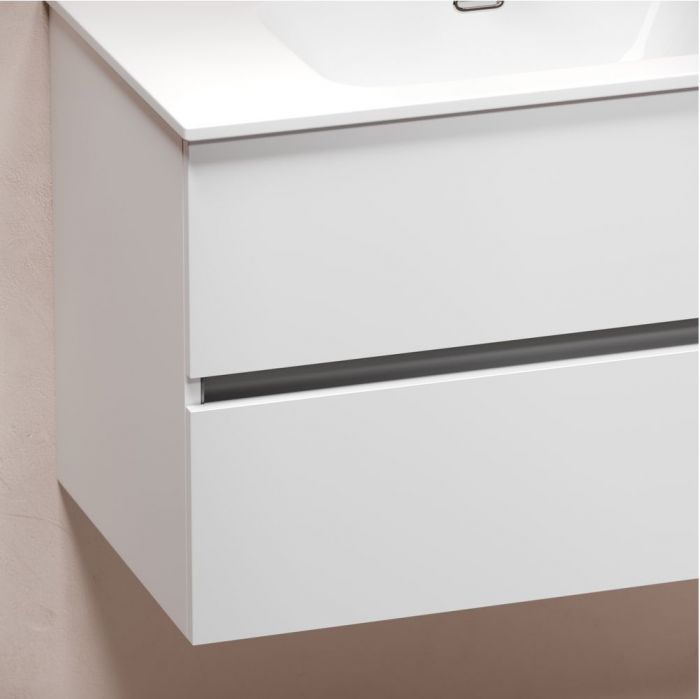 Тумба подвесная SANCOS под раковину Urban, белый глянец 790х450х550, UR80W