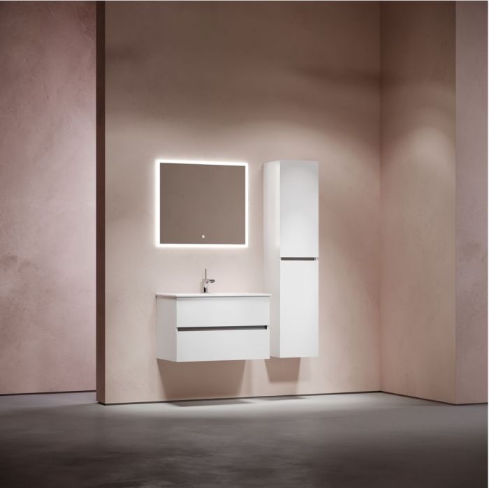 Тумба подвесная SANCOS под раковину Urban, белый глянец 790х450х550, UR80W