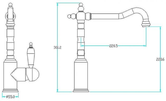 Смеситель для кухни Boheme Medici Ripresa 101 Бронза