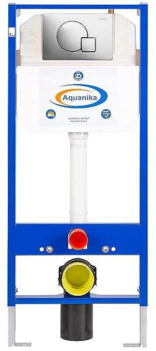 Инсталляция Aquanika Basic 10.702.450.02.10 для унитаза с клавишей смыва Хром