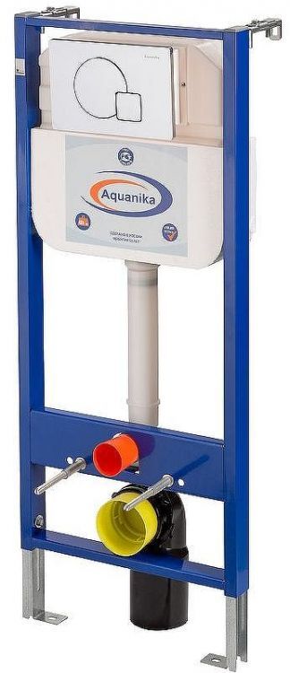 Инсталляция Aquanika Basic 10.702.450.02.10 для унитаза с клавишей смыва Хром