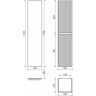 Шкаф-пенал SANCOS Snob T подвесной, Doha Soft 350х350х1650, PSNT35SM