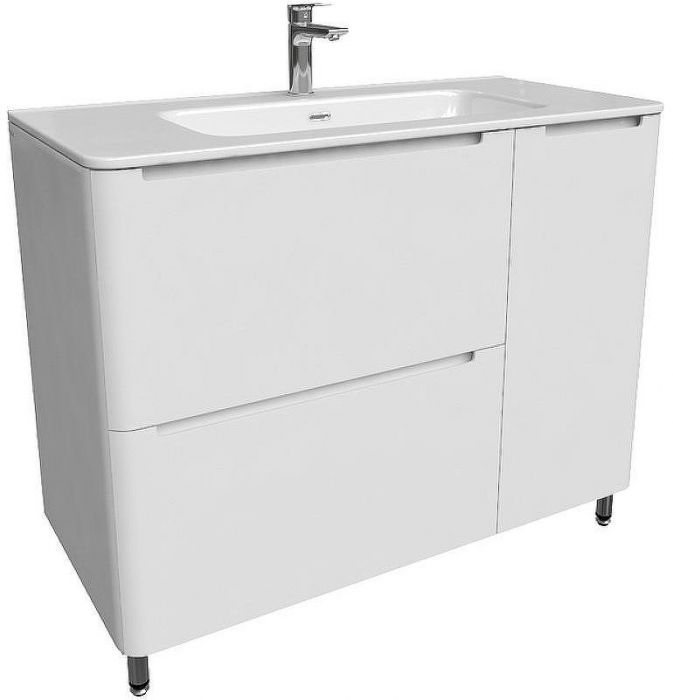 Тумба с раковиной Iddis Edifice 100 EDI10WFi95K Белая