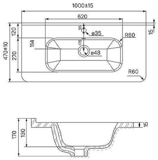 Тумба с раковиной Iddis Edifice 100 EDI10WFi95K Белая