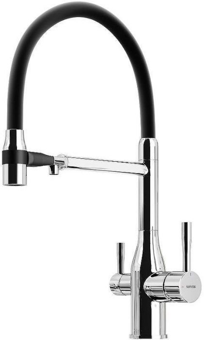 Смеситель для кухни Sancos Garda SC4009CH Хром Черный