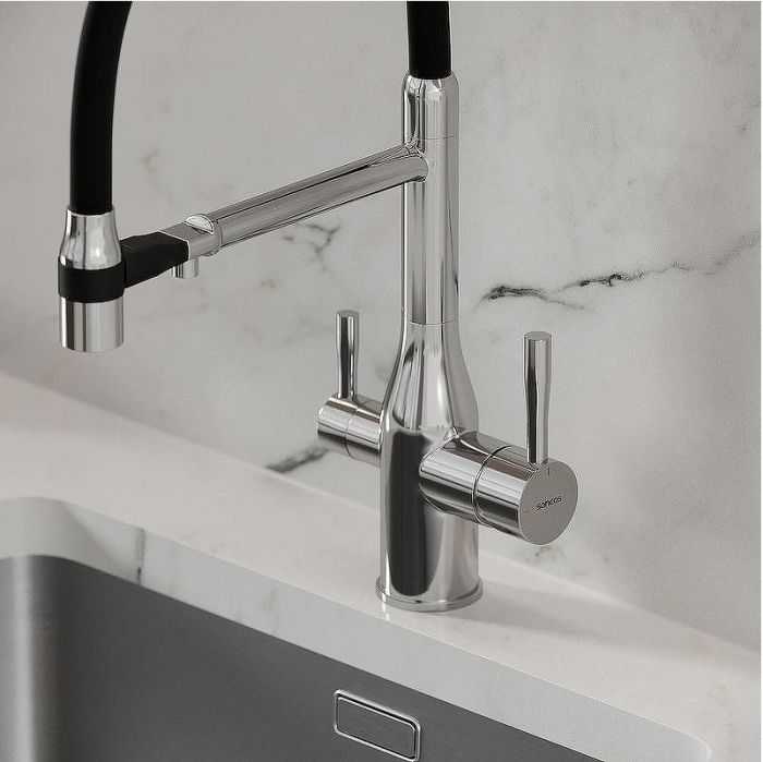 Смеситель для кухни Sancos Garda SC4009CH Хром Черный