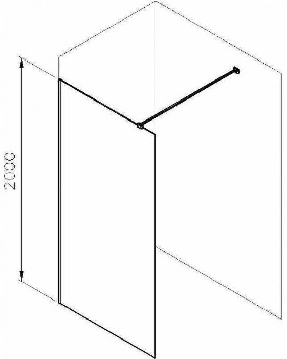 Душевая перегородка Ravak ST Walk-In Wall Air 110 GW9WD0C00Z1C профиль Хром стекло Transparent