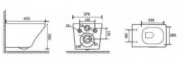 Унитаз Esbano Onix ESUPONIXW подвесной Белый с сиденьем Микролифт
