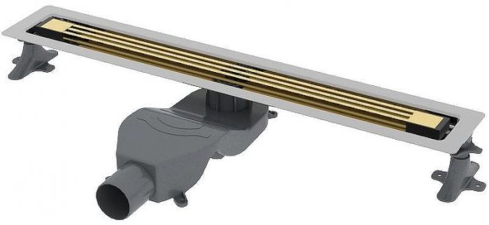 Душевой лоток Boheme B&T Infinity 80 981-80-G с решеткой Золото