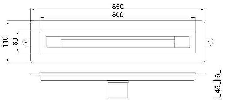 Душевой лоток Boheme B&T Infinity 80 981-80-G с решеткой Золото