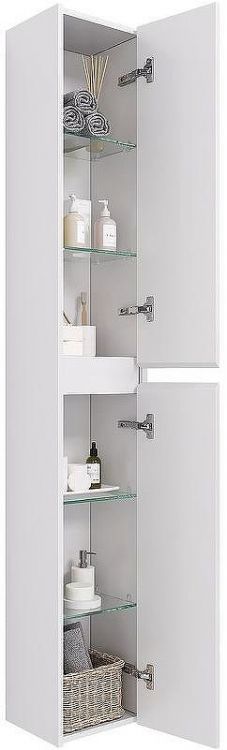 Шкаф пенал Dreja Slim 30 99.0406 подвесной Белый глянец