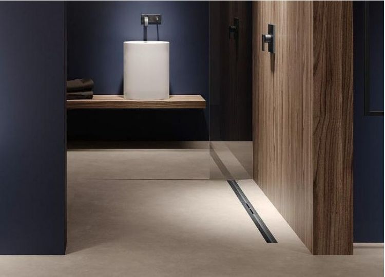 Душевой лоток Tece Drainprofile 100 671001 с решеткой PVD Brushed Black Chrome