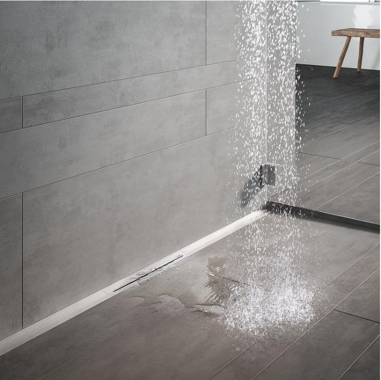 Душевой лоток Tece Drainprofile 100 671001 с решеткой PVD Brushed Black Chrome