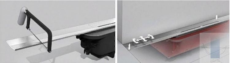 Душевой лоток Tece Drainprofile 100 671001 с решеткой PVD Brushed Black Chrome