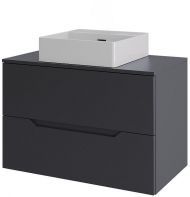 Тумба с раковиной Orange Line 70 Li-70TugMDF+B04-405W подвесная цвет Графит матовый