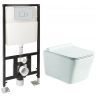 Комплект унитаза с инсталляцией SantiLine SL-5007+SL-01 с сиденьем Микролифт и клавишей смыва Хром Комплект унитаза с инсталляцией SantiLine SL-5007+SL-01 с сиденьем Микролифт и клавишей смыва Хром