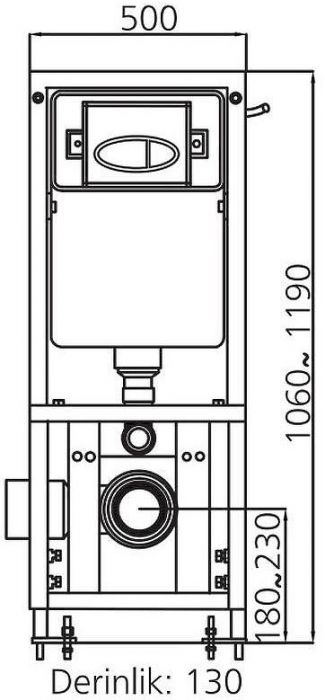 Комплект унитаза с инсталляцией SantiLine SL-5007+SL-01 с сиденьем Микролифт и клавишей смыва Хром