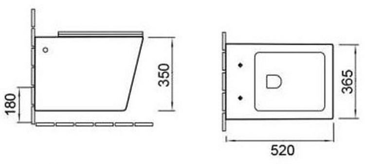 Комплект унитаза с инсталляцией SantiLine SL-5007+SL-01 с сиденьем Микролифт и клавишей смыва Хром Комплект унитаза с инсталляцией SantiLine SL-5007+SL-01 с сиденьем Микролифт и клавишей смыва Хром