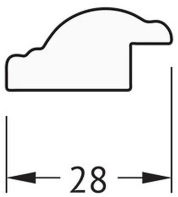 Зеркало Evoform Definite 138х48 BY 0708 в багетной раме - Витое серебро 28