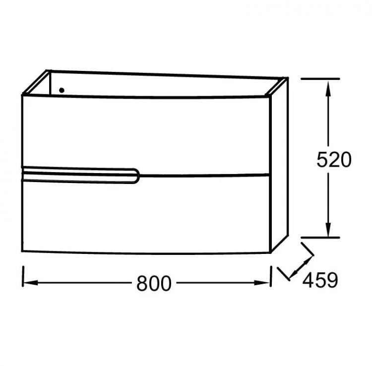 Тумба под раковину Jacob Delafon Nona 80 см EB1888RU-442, глянцевый серый антрацит