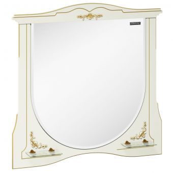 Зеркало Edelform Луиза-II 100, белый матовый, зол. пат. [2-656-50-S]