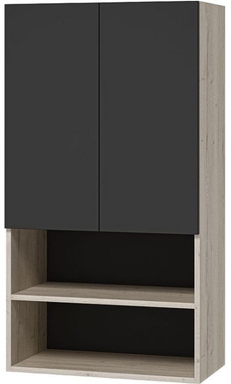 Подвесной шкаф Misty Поло 60 О-Пол08060-012 над стиральной машиной Антрацит Дуб Галифакс белый Подвесной шкаф Misty Поло 60 О-Пол08060-012 над стиральной машиной Антрацит Дуб Галифакс белый