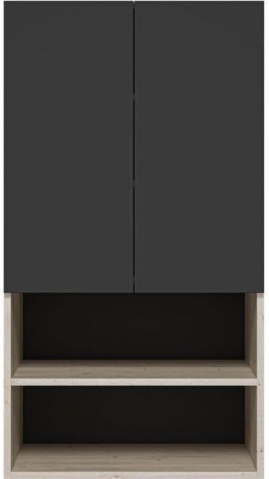 Подвесной шкаф Misty Поло 60 О-Пол08060-012 над стиральной машиной Антрацит Дуб Галифакс белый