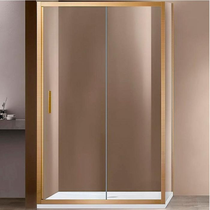 Душевой уголок Vincea Garda 150x100 VSR-1G1015CLG профиль Брашированное золото стекло прозрачное