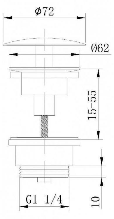 Донный клапан Abber AF0012NG Никель