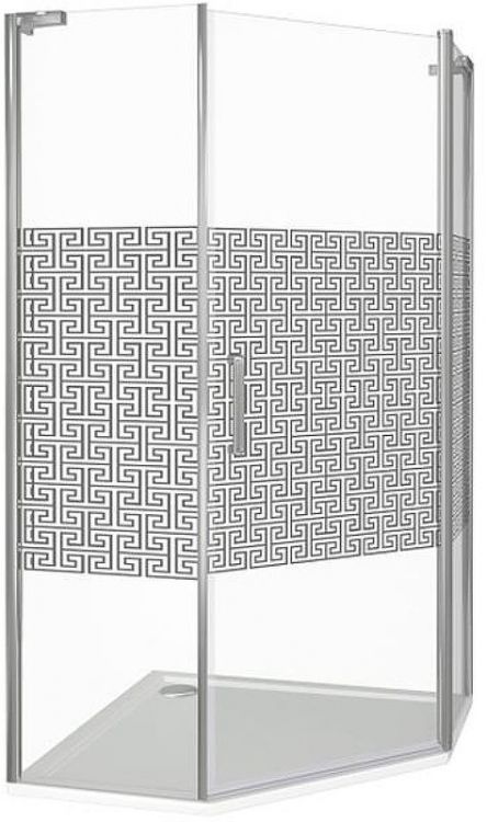 Душевой уголок Good Door Fantasy PNT-90-F-CH  90x90 профиль Хром стекло прозрачное с рисунком
