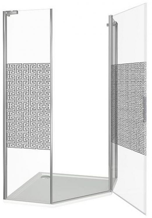 Душевой уголок Good Door Fantasy PNT-90-F-CH  90x90 профиль Хром стекло прозрачное с рисунком