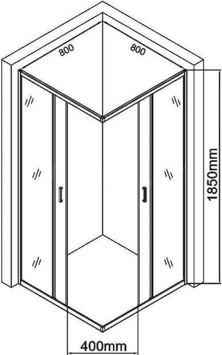 Душевой уголок Aquanet SE-800S 80x80 270064 профиль Хром стекло прозрачное