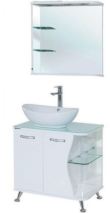 Зеркало Bellezza Рио 70 L 4613611062013 с подсветкой Белое