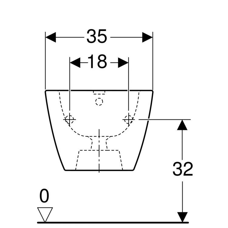 Биде подвесное Geberit Smyle Square Биде подвесное Geberit Smyle Square