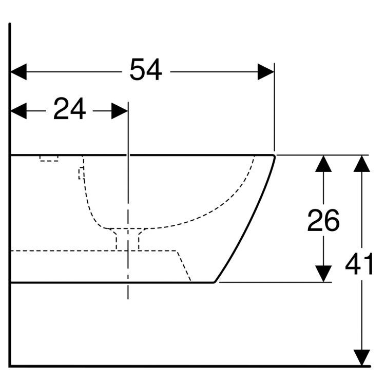 Биде подвесное Geberit Smyle Square Биде подвесное Geberit Smyle Square