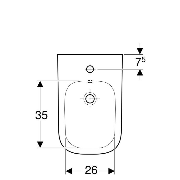 Биде подвесное Geberit Smyle Square Биде подвесное Geberit Smyle Square