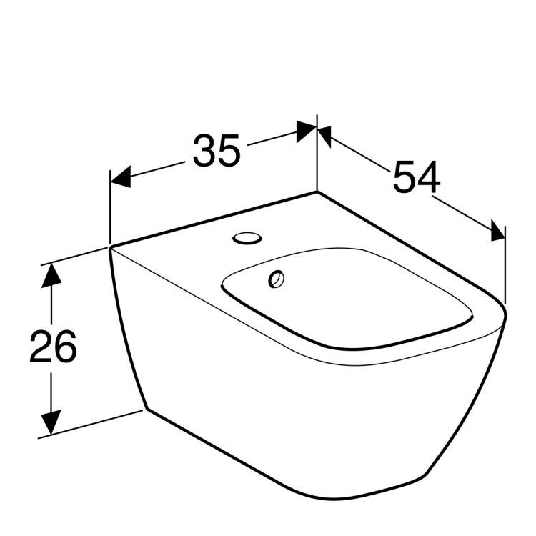 Биде подвесное Geberit Smyle Square Биде подвесное Geberit Smyle Square
