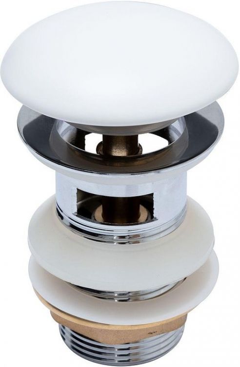 Донный клапан Aquanet 333928 click-clack цвет Белый матовый Донный клапан Aquanet 333928 click-clack цвет Белый матовый