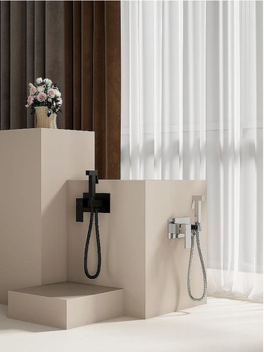 Гигиенический душ со смесителем Splenka S97.52.06 Черный матовый