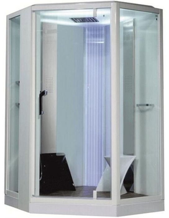 Душевая кабина Orans 130x130 89106w0 с баней профиль Белый задние стенки Белые