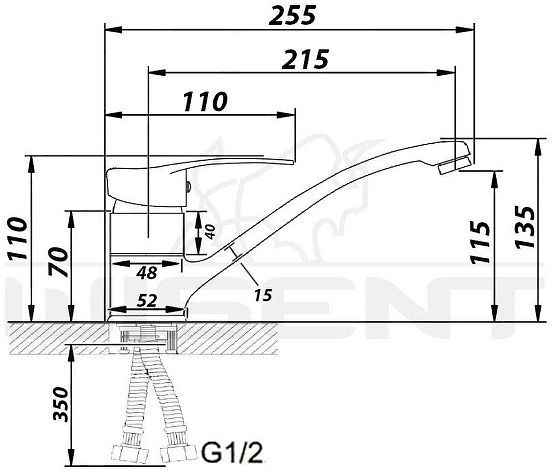Смеситель для кухни Wisent WP49027 цвет Хром Смеситель для кухни Wisent WP49027 цвет Хром