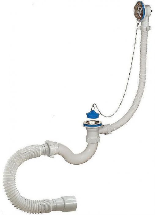 Слив-перелив Орио А-40089 Хром с пробкой на цепочке