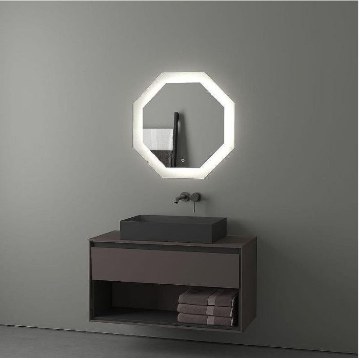 Зеркало Evoform Ledshine 70x70 BY 2604 с подсветкой 22.5 W - сенсорный выключатель - нейтральный белый свет