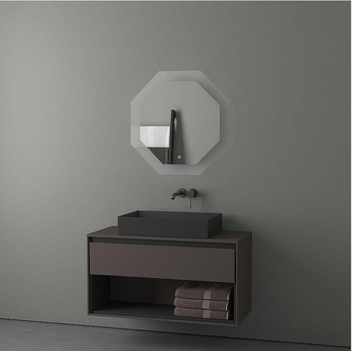 Зеркало Evoform Ledshine 70x70 BY 2604 с подсветкой 22.5 W - сенсорный выключатель - нейтральный белый свет