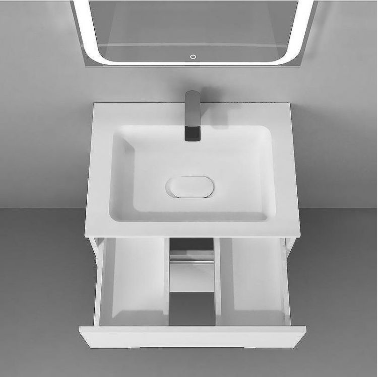 Тумба под раковину Jorno Modul 65 Mоl.01.62/P/W подвесная Белый глянец