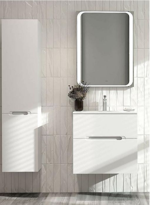 Тумба под раковину Jorno Modul 65 Mоl.01.62/P/W подвесная Белый глянец